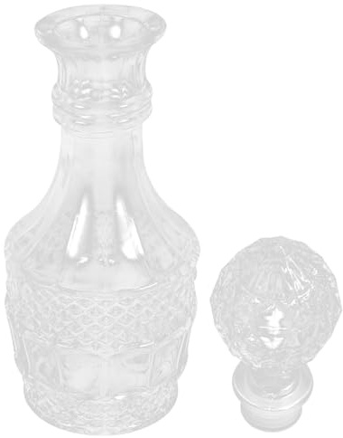 VALICLUD Bottiglia Vetro Whiskey Decanter Trasparente Contenitore Liquori Decorativo con Liscio per Bar Ristoranti e Regali Amanti Vino