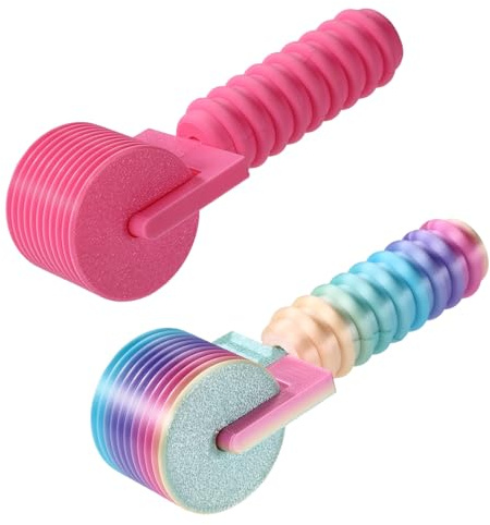 Sinbana 2uds Rodillos Arte Diamante, Rodillo Mano Fácil Agarre para 5D Pintura de Diamantes Herramientas y Accesorios Esencial Artesanía DIY Rueda Rodante para Bordado de Estrás (Rosa, Macron)