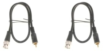 OJREEUB 2 set di BNC maschio a RCA maschio coassiale RF Jumper BNC RCA cavo convertitore 0,5 metri