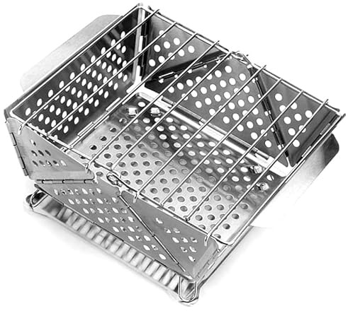NEIQIUWING Folding Camping Stove Stainless Steel Camping Stove for Picnics and Outdoor Activities 16 x 7.5 x 19.3 cm
