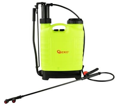 Garronda Rückenspritze 18L Drucksprüher für Garten Pflanzenschutz Unkrautbekämpfung Gartenspritze Pumpsprüher Robustes Sprühsystem Gelb GD-0239