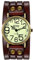 Avaner Retro Armbanduhr für Damen Herren, Analoguhr Quarzwerk mit Mutilayer Leder Armband, Herren Frauen Uhr ungewöhnliches großes Zifferblatt Braun