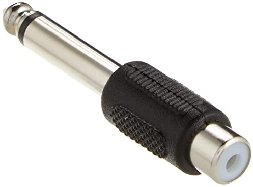 PremiumCord Adaptador de 6,3 mm Mono Macho - 1 Conector RCA Macho/Hembra