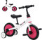 UBRAVOO Fit 'n Joy Kinderfahrrad Fahrräder, 4-in-1 Laufrad für Kinder mit Pedalen und Stützrädern, Trike-to-Bike Kinderrad für Jungen und Mädchen von 2 bis 5 Jahren (Rosa)