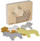 Kindsgut Tierpuzzle, Lagenpuzzle, Lernspielzeug zur Förderung der Motorik, Motorikspielzeug aus Holz, praktische Größe für zuhause und unterwegs, Löwe