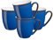 Denby - Imperial Blue Coffee Beakers/Mug Set of 4-11.5oz - Stoneware Tea Cup Mug Set - for Office & Home - Dishwasher Safe - Ceramic Tea Cups with Deep Blue Glaze - Chip Resistant