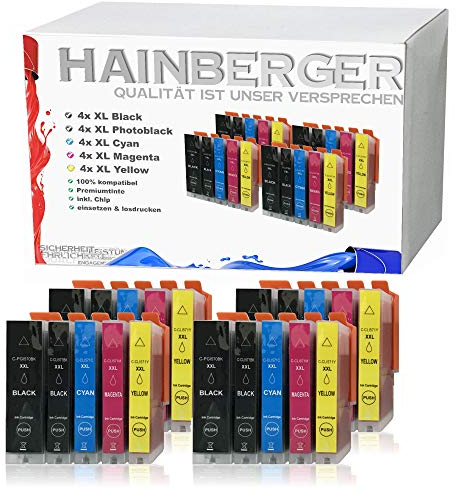 Hainberger 20x XXL Patronen kompatibel zu Canon PGI-570 XL + CLI-571 XL für Canon PIXMA MG7700 MG7750 MG5750 MG5751 MG5752 MG5753 MG6850 MG6851 MG6852 MG6853 MG7751