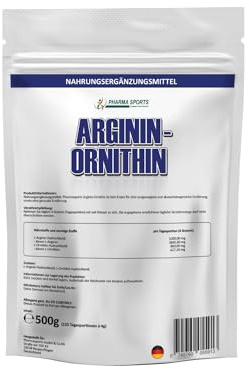 L-Arginin + L-Ornithin 80:20-500 g Reines Pulver (wie 1000 mal 500mg Kapseln Menge)
