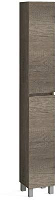 Baikal Armario de Baño, Mueble de Baño, Armario Alto. Muebles Auxiliares. Estanteria. Columna. Entrega en Kit. Serie Cerrada 27 x 180 cm Nebraska