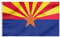 FLAGBURG Arizona-Flagge, 15 x 20 cm, große AZ-Flaggen mit 1-lagigen, bedruckten, lebendigen Farben und farbecht, Flagge des Staates Arizona, mit Messingösen