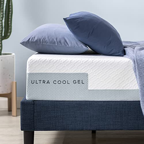 Zinus Matratze 180x200 cm - Härtegrad H2-H3 - Höhe25,5cm - Öko-Tex zertifiziert - Ultra Cool Gel Matratze aus Memory-Schaum, Weiß