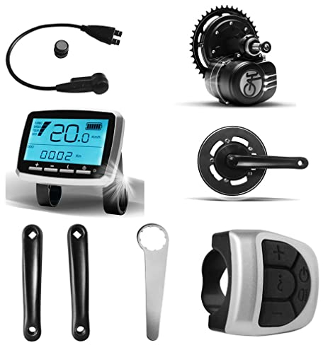 Enerpower Tongsheng TSDZ2 48V 250W Mittelmotor Rücktritt (Edition 2020) mit Zubehör und Display VLCD5