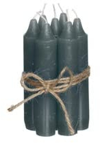 NaDeco Dinner-Kerzen, Höhe 11cm, 7 Stück, 13 Farben zur Auswahl | Spitzkerze | Pencil Candle | Stabkerze | Durchgefärbte Stabkerzen | Taper Candle | Vintage Kerzen, Farbe:Grau