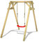 Altalena WICKEY Smart One gioco per bambini, altalena rosso singola in legno da esterno o da giardino