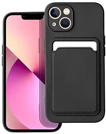 Little Boutik Coque Silicone avec Porte Carte Noir pour iPhone 13