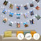 kolpop Fotowand für Zimmer Deko, Lichterkette mit Klammern für Fotos 5M 50LED Foto Lichterkette Batteriebetriebene Fotoclips Lichterkette für Wohnzimmer, Weihnachten, Hochzeiten, Party Kaltes Weiß