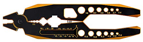 INJORA RC Dämpfer Zange Stoßdämpfer Clip Welle Ball Zange Ende Multi-Funktion Zange Reparatur Shock Clamp Werkzeug Satz für 1/10 1/8 RC Modell Auto(Schwarz und Gold)