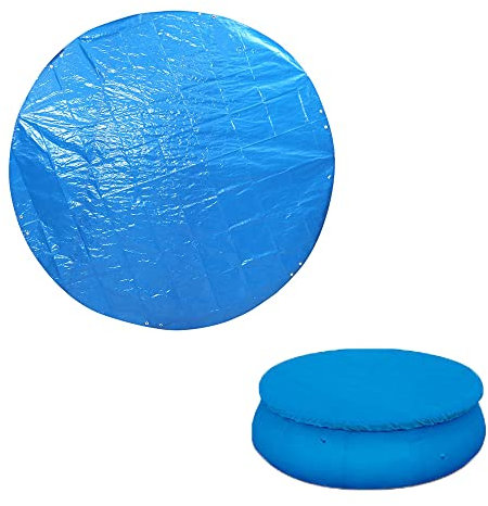 Pool Cover, 8FT Solar Pool Cover, Paddling Ground Swimming Pool Covers, Pool Solar Cover Rainproof Dust Covers Protection Cloth (2PCS Round)