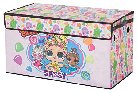 Idea Nuova LOL Surprise Faltbarer Kinderspielzeug-Aufbewahrungskoffer, langlebig mit weichem Deckel, 72,4 x 36,8 x 40,6 cm