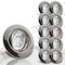 trendlights24 Decora LED Einbaustrahler 230V Chrom rund dimmbar, 10er Set Spots 7W GU10 Warmweiß, Decken Einbauleuchte 68 mm, Einbauspots schwenkbar