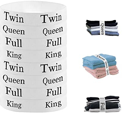 8pcs Bed Sheet Organizer Bands, Bed Sheet Organizer Elastic Bands for Sheet Sets Pillowcases Bedding Sheet Straps for Organizing Closet Wardrobe Storage Bedroom Laundry Dormitory