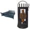 Imex El Zorro 10906 - Parrilla para Chimenea con cajón (60 x 45 cm) & Imex El Zorro 10026 Juego para Chimenea Arco-Chapa con Fuelle, 68 x 23 x 14 cm, Metal, Negro, 14x23x68 cm
