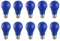 HUAMu 10er Set A60 farbige LED Leuchtmittel Birnenform 3W 25Watt Leuchtmittel Birnenform,für Außen & Innen, Blau