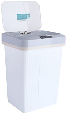 Cabilock Papelera Automática Inteligente Sensor y Tapa Silenciosa Recargable por USB Batería Integrada Apertura Automática a 30 Cm Gran Capacidad Adecuada para 1 Unidad