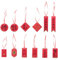 YARNOW 60pcs Silvester Dekorationen Karten Chinesische Neue Jahr Dekoration Fu Frühling Festival Rot Segen Karten