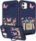 Pegmode (2in1 for iPhone 11 Case for Women Cute Girls Phone Cases Girly Kawaii Pretty Flowers Books Unique Design with Slide Camera Cover+Ring Holder Aesthetic for Apple iPhone 11 Cover 6.1 inch