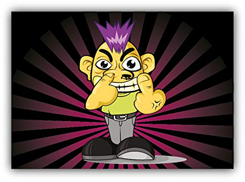 WildeBabsKLBT 12 cm Hochwertiger Premium Autoaufkleber Sticker Selbstklebende Folie Junge Hooligan Punk Cartoon Comic H1377