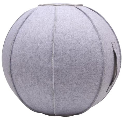 ZMIN Yoga-Ball-Abdeckung, 65 cm Filz Auf Einem Ball Sitzend, Langlebige, Selbststehende Gymnastikball-Yoga-Ball-Abdeckung Mit Griff,B,65cm
