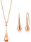 Philip Jones Rose Gold Plated Teardrop Set
