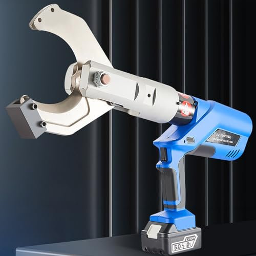 HENGCMM Coupe-câble de Batterie 60-250 KN Coupe-câble hydraulique Coupe-Fil électrique Outil de Coupe de Fil à Piles Coupe-Câble Électrique À Cliquet pour câble blindé en cuivre Al,135C