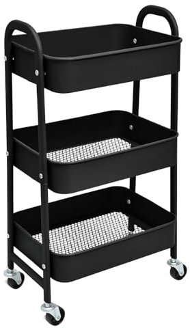 Estantería Metálica Modular de Almacenaje: Organización Versátil para Espacios Amplios y Compactos, 40 x 30 x 70cm - 10Kg por Balda (Negro sin Asa)
