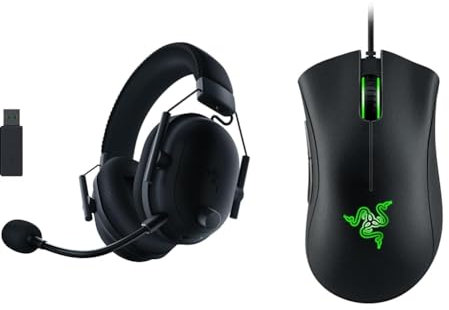 Razer BlackShark V2 Pro - Auriculares Inalámbricos para Esports & DeathAdder Essential - Ratón Gaming con Sensor óptico, 6400 dpi