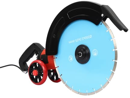 DCSYOG Sega Elettrica per Calcestruzzo, 4000 W, 165 mm, Profondità di Taglio per Mattoni, Granito, Marmo, Cemento con Lama per Sega in Diamante e Acciaio al Carbonio