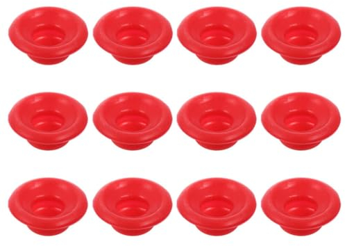 HOLIDYOYO Plastic Gaskets Washers 12pcs Swing Flip Bottle Swing Top Washers Gasket Replacements for Home Brew Beer Soda Bottle Sealing Leak-proof Red