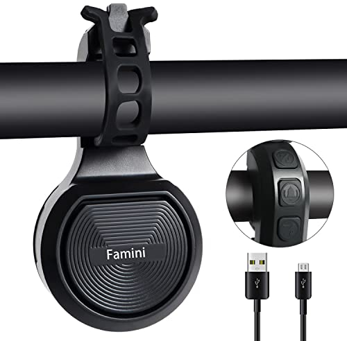 Fahrradklingel, Elektrische Klingel Fahrrad 80db -120dB Klingel Laut, Fahrradklingel Elektronisch USB Wiederaufladbar IPX6 Wasserdicht, Fahrrad zubehör für Mountainbikes von 22-32 mm (B)