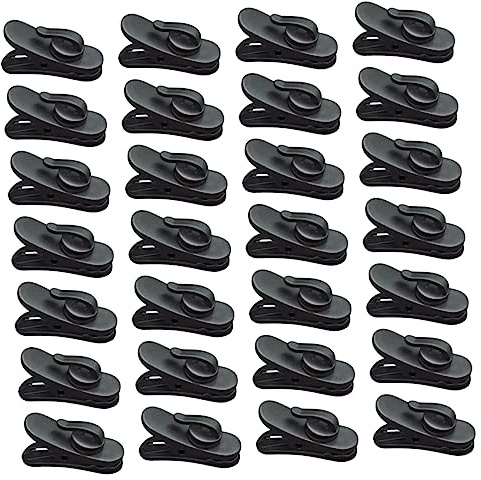 Flexibler Kabelclip aus Kunststoff, Drehbar, Schwarz, 100 Stück | Kopfhörer Kabelorganizer, Tragbar und Leicht, für Sauberes Fixieren Unterwegs