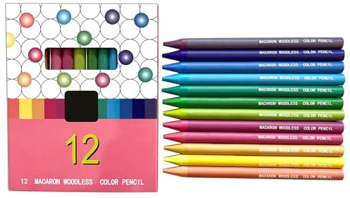 12 Farbstifte Zeichenstifte Holzlose Buntstifte Künstlerbedarf Zum Färben Skizzieren Malen Und Zeichnen