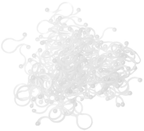 iubfegt White Nylon Round Tips Twist Lock Cable Tie 100 Pcs