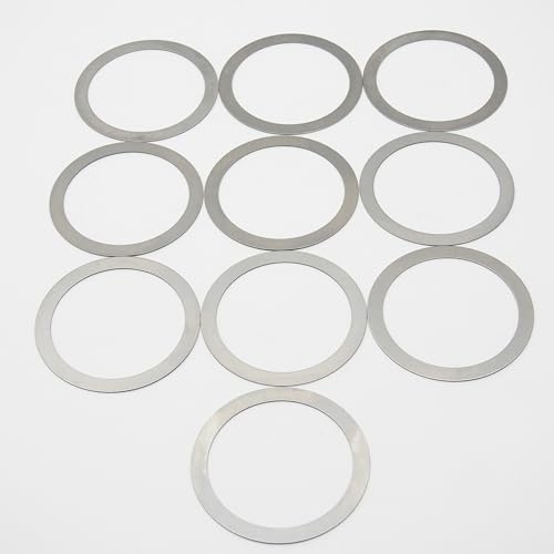 Steinfelder Normteile - 10 Stück Paßscheiben 42x52x0,5 mm blank, DIN 988, Passscheiben, Stahlausgleichsscheiben, Distanzscheiben