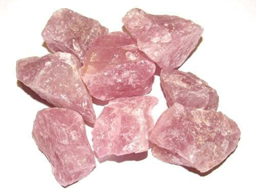 DENMOUS Pierre brute en quartz rose brut - Pierre précieuse rose naturelle pour la guérison Reiki, la méditation, la correction Vastu et la décoration de la maison (1 kg) -B0CP7Y6F-01