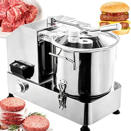Robot da Cucina Commerciale for Carne e Verdure, Frullatore Elettrico for Verdure in Acciaio Inossidabile da 1800W, for Verdure, Frutta, Zenzero, Aglio, Arachidi