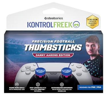 KontrolFreek® Joysticks de precisión para fútbol – Edición Danny Aarons para PlayStation 4 (PS4), PlayStation 5 (PS5) Mando | Azul/Rosa