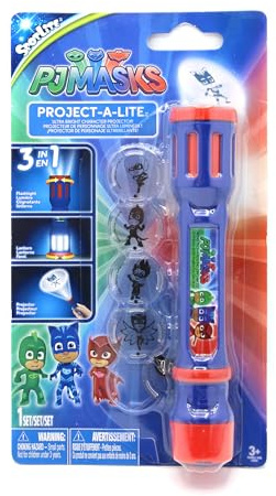 PJ Masks Projektions-Taschenlampe mit 6 austuaschbaren Linsen zum Projizieren - geblistert 13x3x22,8 cm