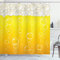 ABAKUHAUS Abstrakt Duschvorhang, Blasen Bier Makro, mit 12 Ringe Set Stielvoll Modern, 175x200 cm, Gelb Weiß