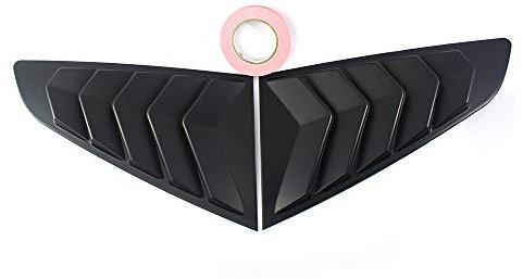 2 pcs Noir mat de voiture fenêtre latérale 1/4 Scoop Louvre Coque auto Styling moulures