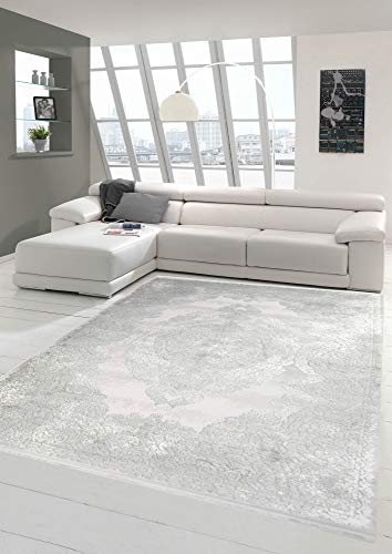 Merinos Hochwertiger Orientteppich mit klassischen Ornamenten in Grau Größe 160x230 cm